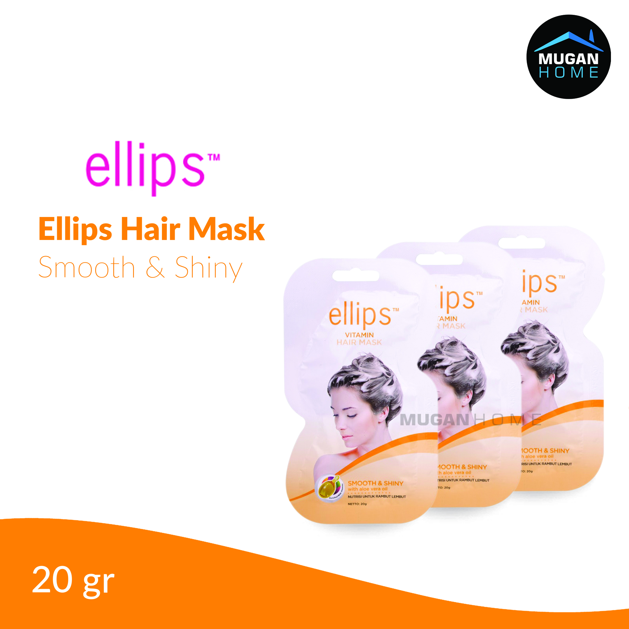 ELLIPS VITAMIN HAIR MASK 20GR SMOOTH & SHINY