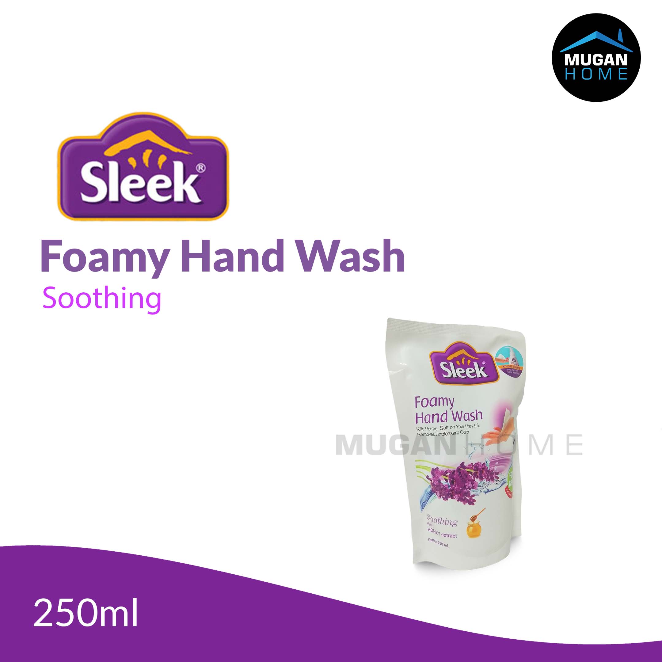 SLEEK FOAMY HAND WASH 250ML SOOTHING POUCH